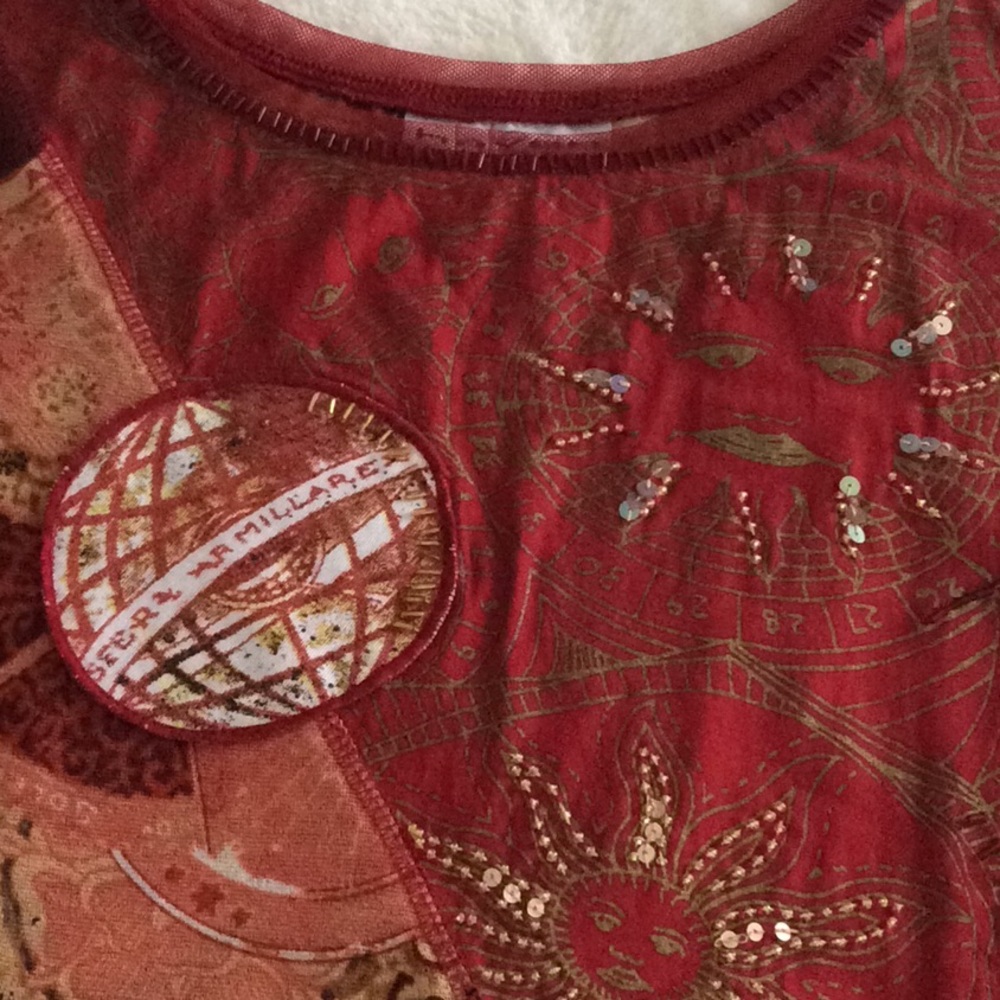 Celestial Top Embellished With Sequins and Beads - Picture 3 of 10